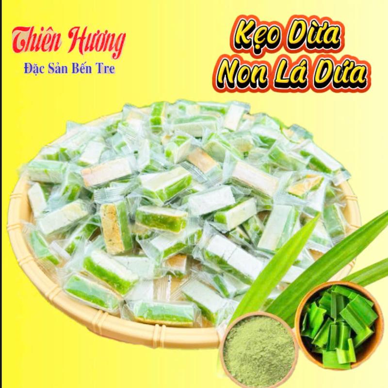  Kẹo Dừa Non Lá Dứa - Vị Lá Dứa Tự Nhiên - Ngọt Thanh 