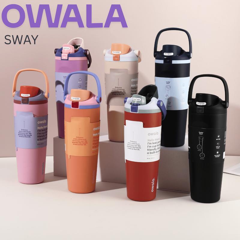 Mity Rain 2PCS Protective Silicone Boots For Owala 30oz & 40oz FreeSip Sway Bottles & Tumblers - Accessories For Owala, Enhances Stability & Prevents
