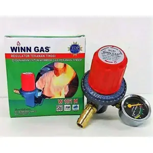 REGULATOR KOMPOR HIGH PRESSURE METER WINN GAS TEKANAN TINGGI HP W.181-M /W 181 NM ORI SNI / KEPALA KOMPOR GAS DAGANG GORENGAN