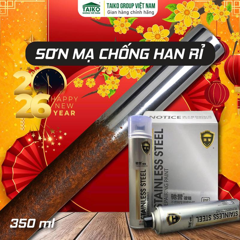  Sơn Bạc Mạ Crom Sơn Xịt Mạ TAIKO Sáng Bóng 350ml Chai Sơn Mạ Siêu Bóng Làm Mới Ô tô Xe Máy Vật Dụng Trang Trí 