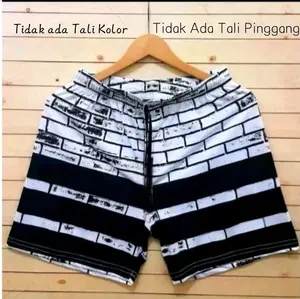 Boxer Pria Dewasa Wanita Unisex Bossqu - Celana Santai Pantai Motif Karakter Katun Lembut - Shorts, Distro Panjang