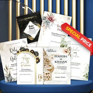 [50PCS] CETAK UNDANGAN KELIPATAN 50PCS DAN REPEAT ORDER | UNDANGAN PERNIKAHAN ELEGANT CUSTOM | UNDANGAN PERNIKAHAN MURAH MEWAH | CETAK UNDANGAN UNDUH MANTU | UNDANGAN PERNIKAHAN