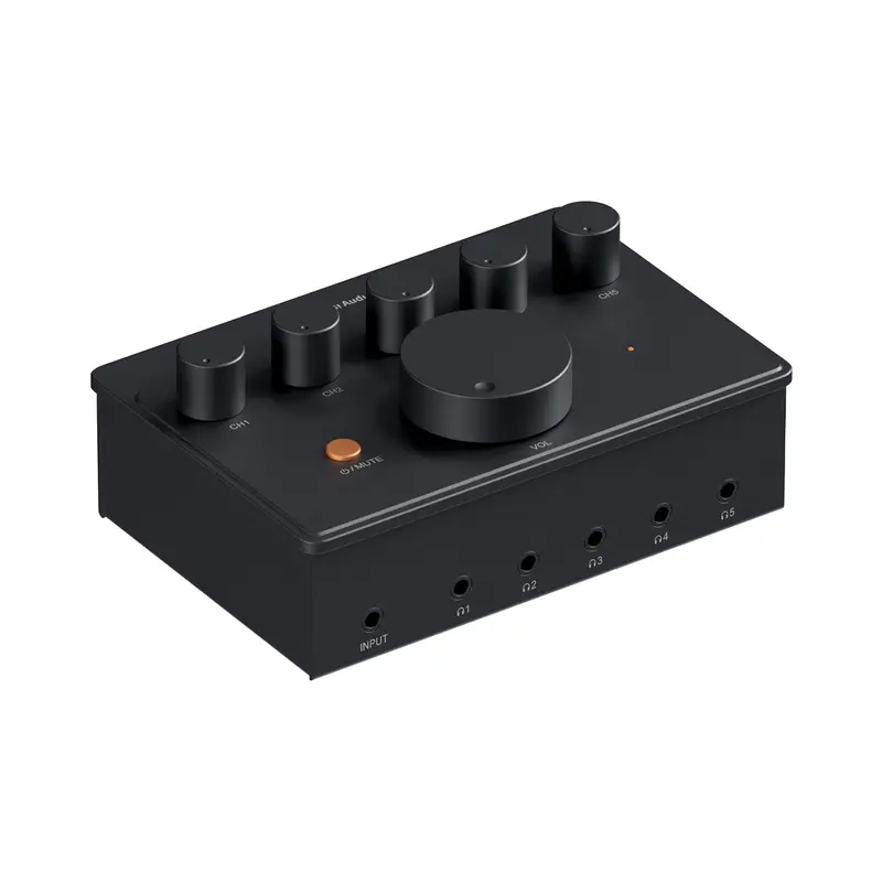 Fosi Audio Amplifier Headphone Splitter 5 Channel Independent Control ...