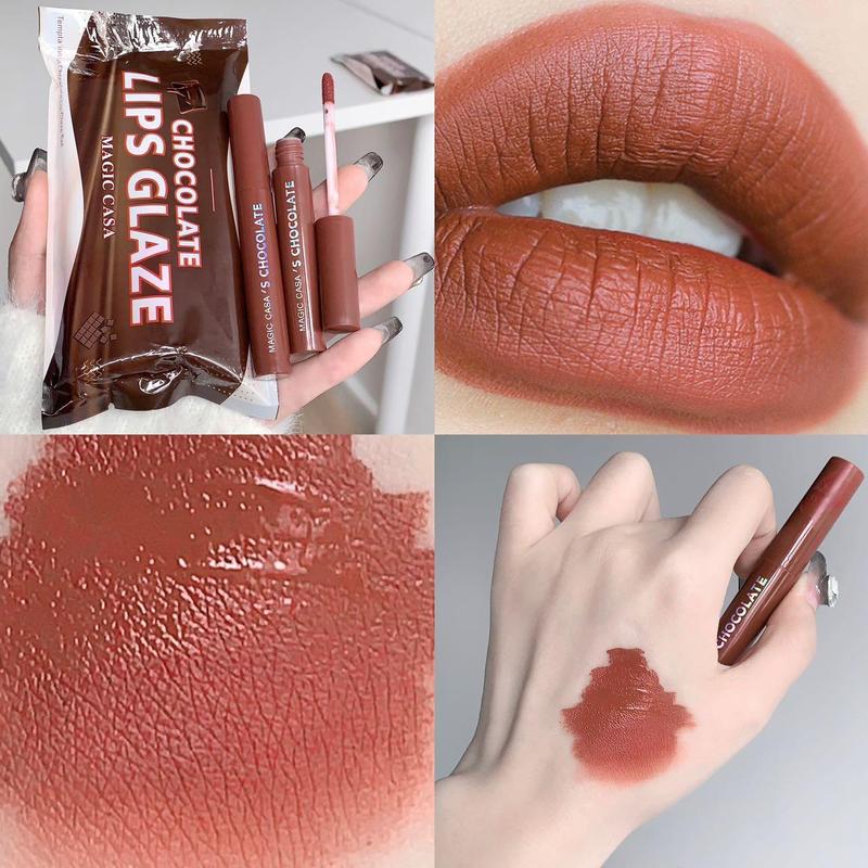 Product Introduction of 【TOP】Chocolate five lipstick set matte finish non-fading lipstick female student 8