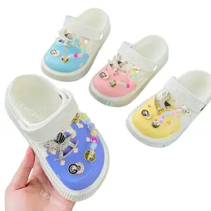 LEMOMO Sandal Baim Anak Perempuan Sendal Cross Anak Perempuan Gradien Warna Anak Aksesori Manik Pelangi Plus Sandal Unicorn  Fashion