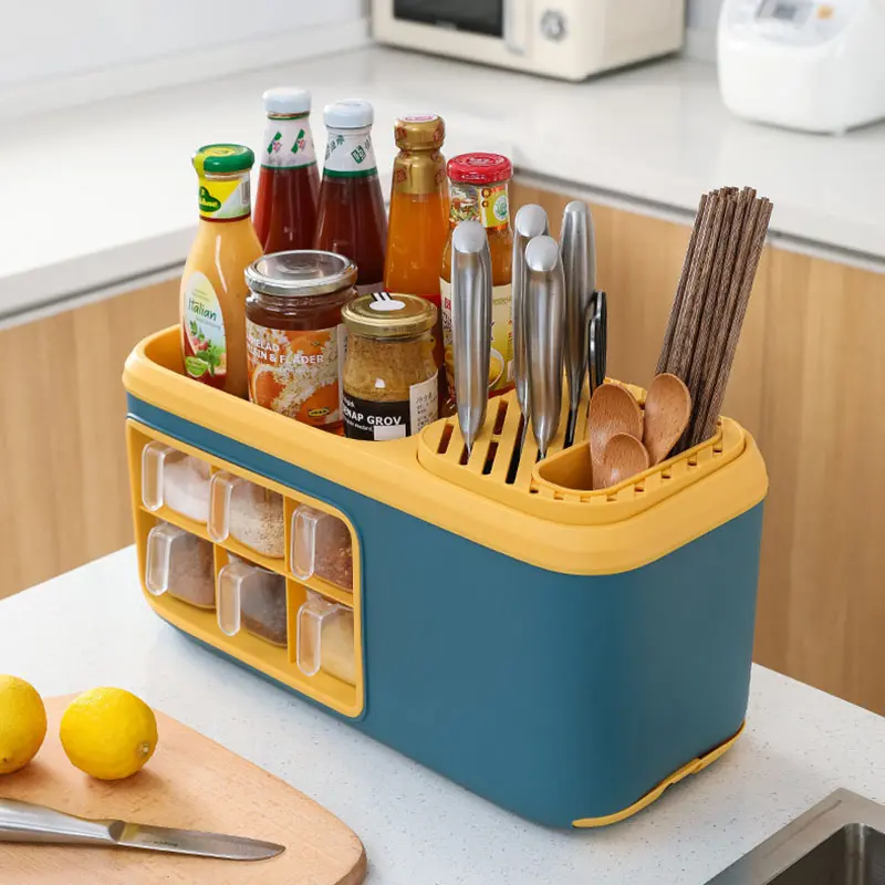 Rak Dapur Serbaguna Rak Penyimpanan Bumbu Dapur Multifungsi Kitchen Shelf 6 Laci Multifungsi 5
