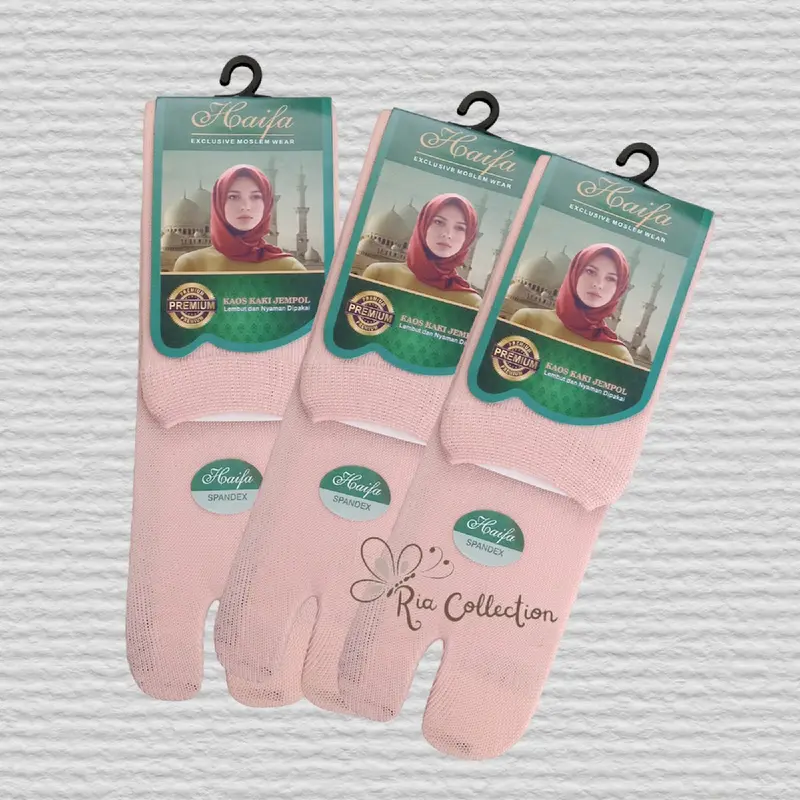 Paket 3 Pasang Kaos Kaki Jempol Tebal Lebut Warna Coklat Polos Muslim 0