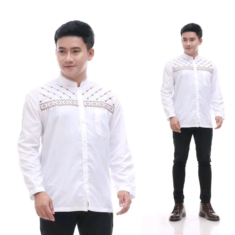 Baju koko motif bordir jasuke lengan panjang 2