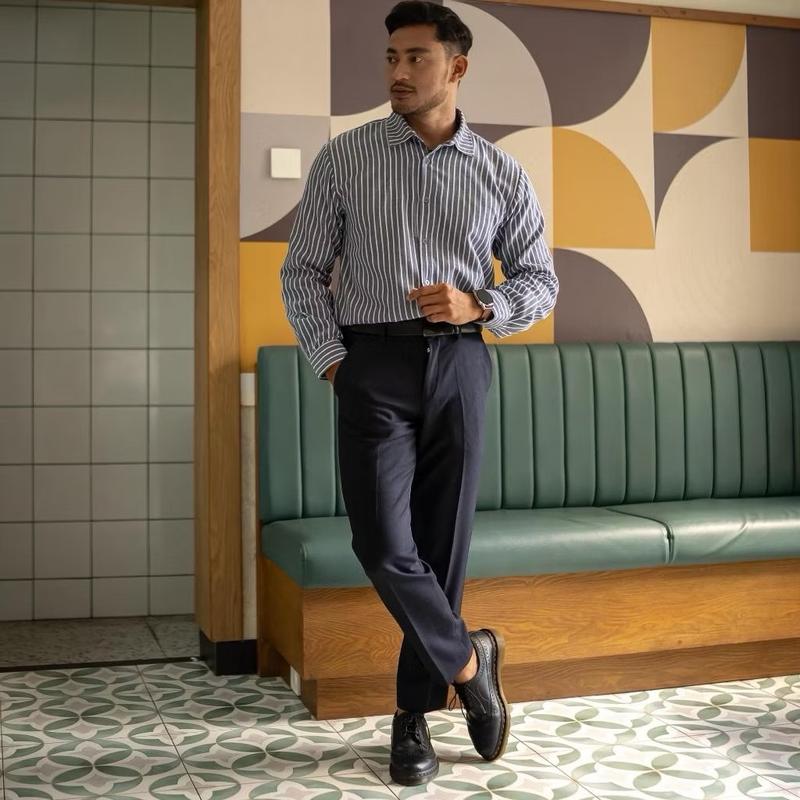 ￼STARLINE Celana Formal Pria Slim Fit / Celana Bahan 4