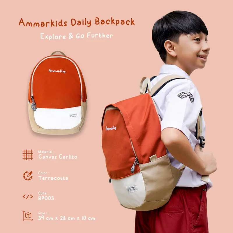 Ammarkids Daily Backpack | Tas Sekolah | Tas Ransel | Tas Ransel Sekolah Anak Laki-Laki Perempuan SD SMP 4