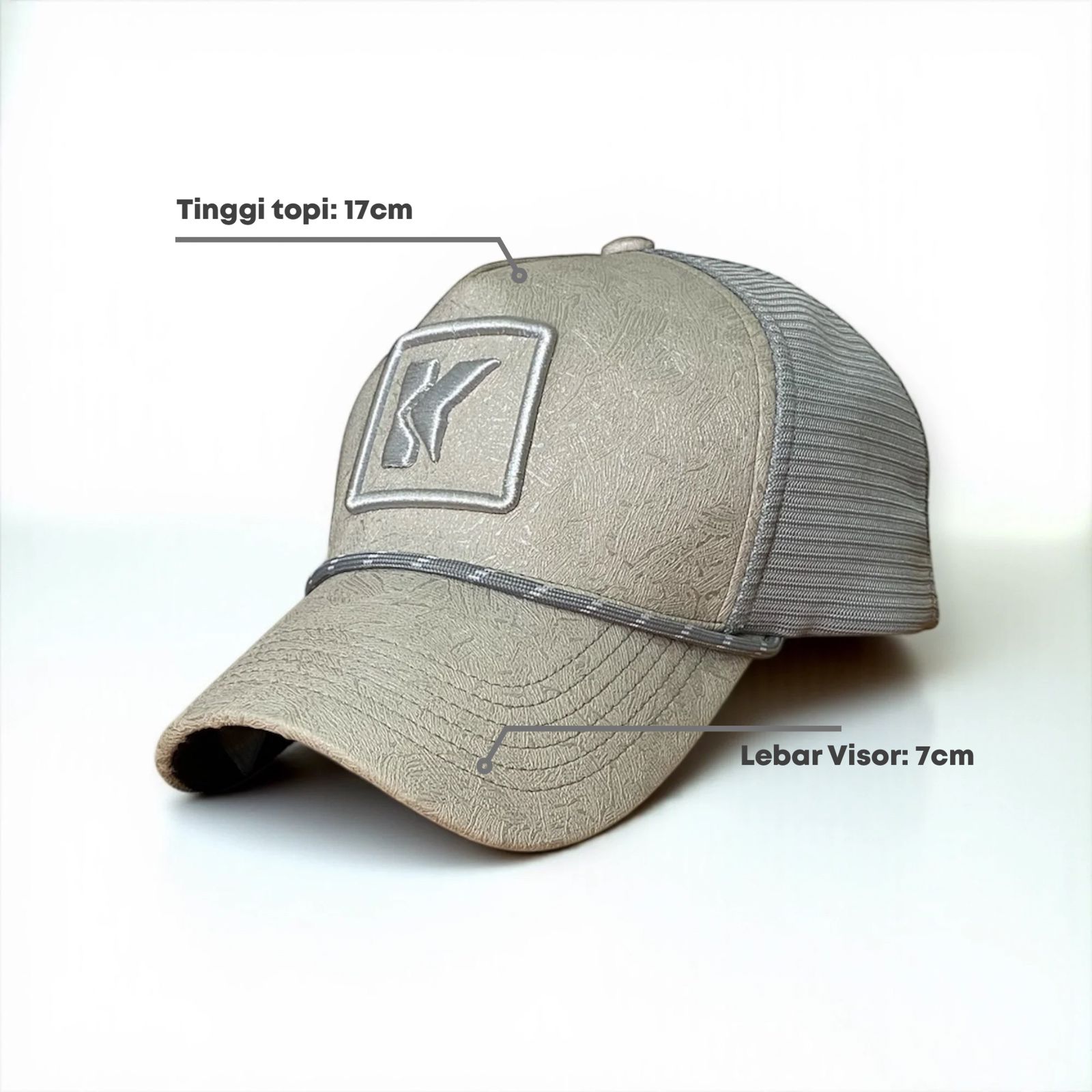 Kiral Trucker Meshline Carrara Black