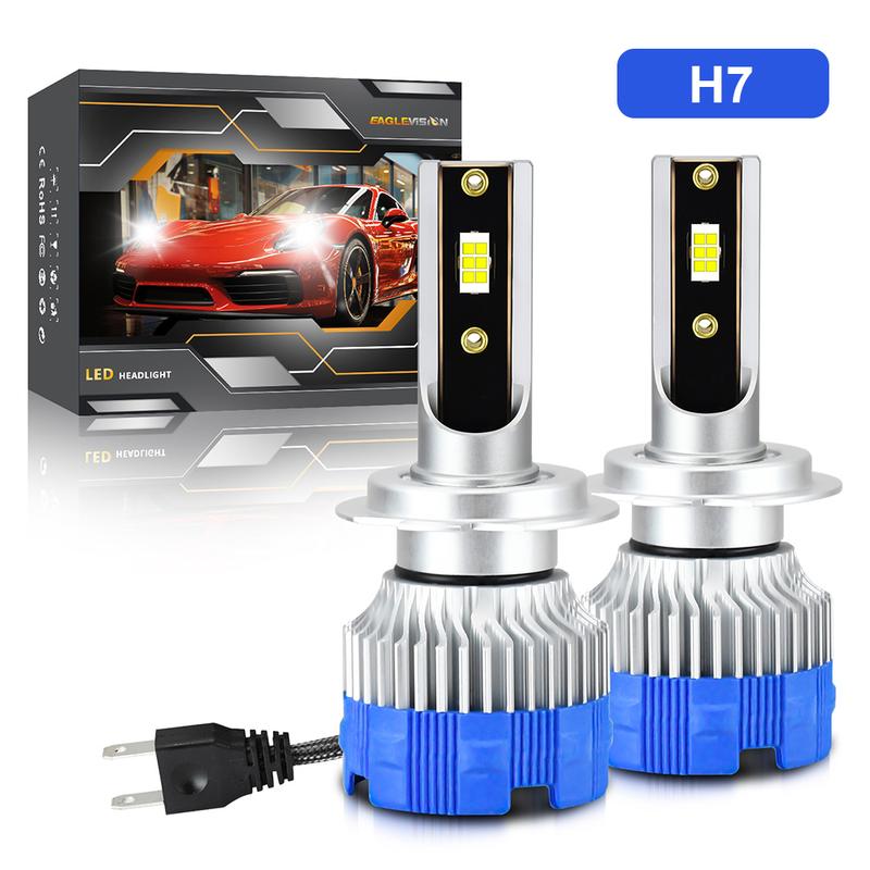 Product Introduction of 2Pcs H7 Car LED Bulb H1 H4 9005 9006 H11 Headlight Bulb for Car 20000LM 120W 6500K White CSP LED 12-24V Car Headlight LED Kit 34