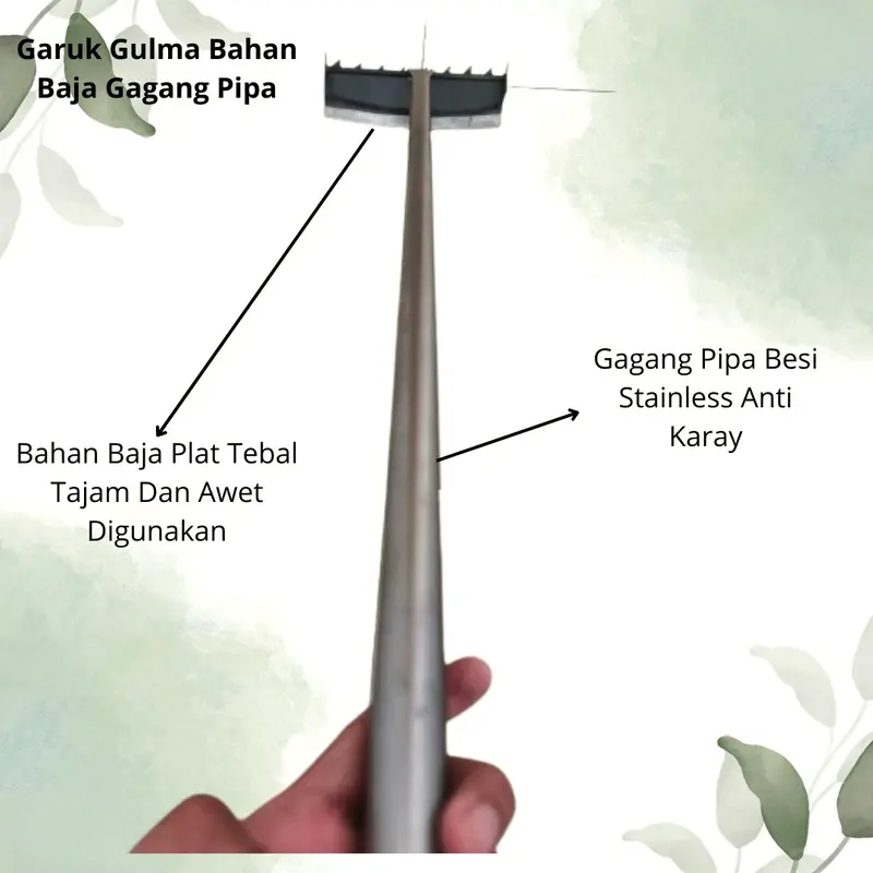 Gergaji Selendang Baja 2 in 1 Garuk Gulma Pemotong Pembersih Rumput Liar 3