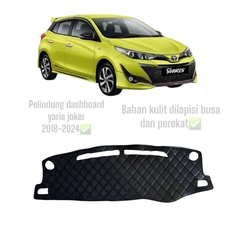 Cover Dashboard Mobil Yaris Joker 2018 sd 2023 Kulit Motif Wajik Car dasbor 1