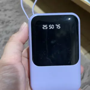 Powerbank 20000 mAh Mini With 4 USB Cable Lighrweight Universal Powerbank LED Display Baterai Pengisi Charger