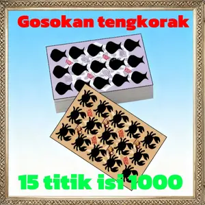 mainan gosokan tengkorak 15 titik isi 1000pcs
