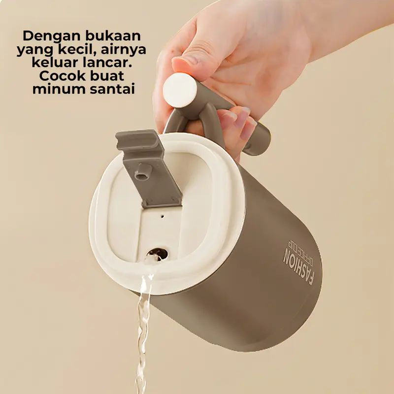 Heefn Gelas Mug Portable Anti Tumpah Stainless Steel 500ML Untuk Kopi Atau Teh 6