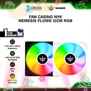 NYK Nemesis Flows 12cm RGB Fan Casing untuk Laptop dengan Desain Modern dan Fitur Pencahayaan Fleksibel terbaru