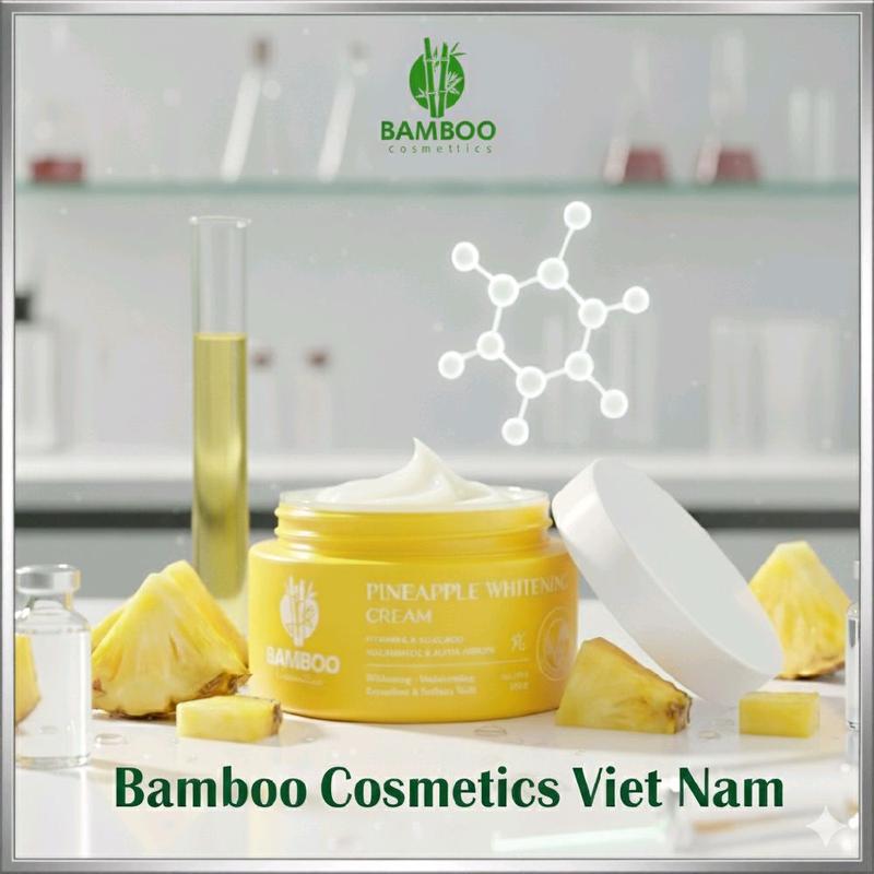 Kem body dứa bamboo Pineapple whitening cream Bamboo Dưỡng Da Body Làm Đẹp Da duong trang