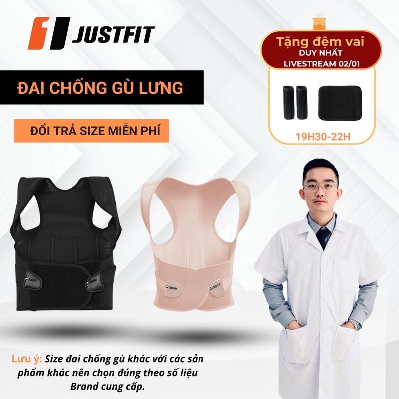  Đai chống gù lưng JUSTFIT hỗ trợ định hình cải thiện vóc dáng Sport 