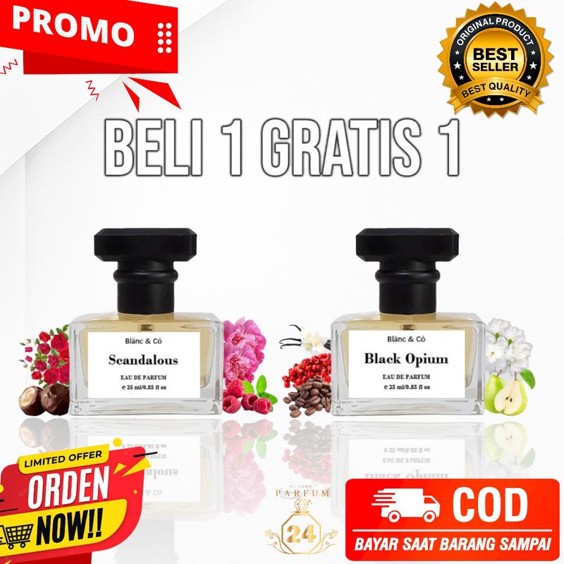 Beli 1 Gratis 1 Parfum Scandalous 25ml - Blanc&Co EDP -  Parfume Wanita | BEST SELLER 0