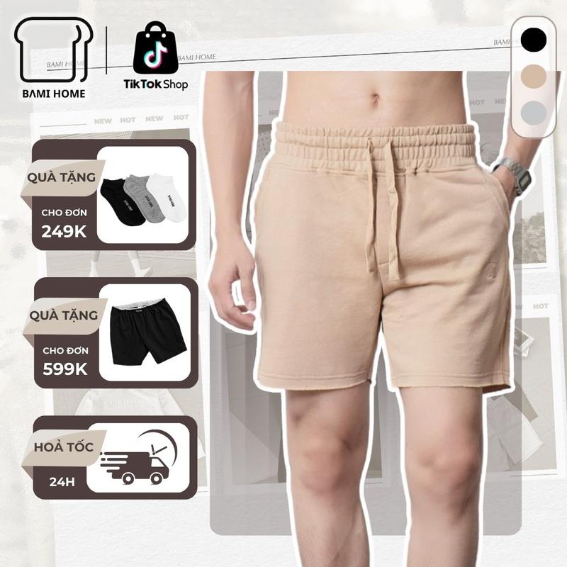 Quần short nam ROGUE BAMIHOME, chất vải nỉ chân cua co giãn, thấm hút tốt, form trên gối QN28