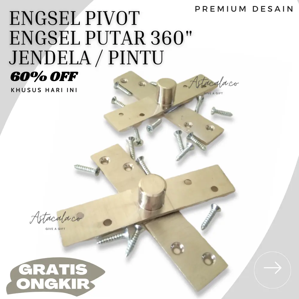 Engsel Pivot Engsel Putar 360 Derajat Kuningan Cor Tebal Anti Karat Engsel Jendela Kayu Engsel Jendela Alumunium Besar