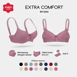 Sorex Bra Ada Kawat Cup B Extra Comfort Busa Sedang Push Up Kait 2 BH 3260