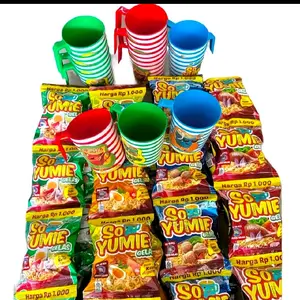 20 pcs Mie Kuah So Yumie Kari Ayam Ayam Bawang/ Baso/ Soto Random Hadiah Gelas Cantik Kecuali Ayam Pedas