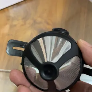 Filter Penyaring Kopi Portable Cone Coffee Dripper - F-402 Alat Cangkir Kitchenware panduan hitam Filter Penyaring Kopi/Teh/Rempah Bubuk Anti Bocor, Material Food Grade