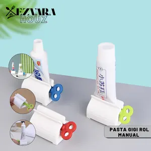 EH - Dispenser Odol Putar Manual Serbaguna Tanpa Tempel Dinding Praktis Hemat Pasta Gigi Unik