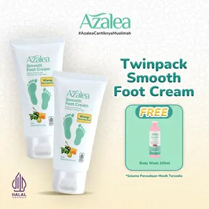 Twinpack Azalea Smooth Foot Cream (For Hand & Foot) - Krim Zaitun Perawatan & Pelembut Kaki, Siku, & Telapak Tangan Kering Pecah - Pecah