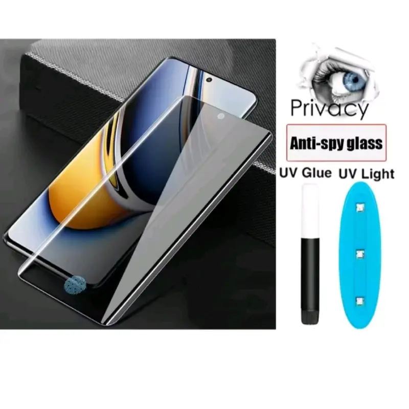 Tempered Glass UV Anti Spy untuk SAMSUNG S22 ULTRA/S23 ULTRA/S24 ULTRA - Pelindung Layar Lengkung SAMSUNG S22 ULTRA/S23 ULTRA/S24 ULTRA - Protector Privasi Smartphone Privacy 3