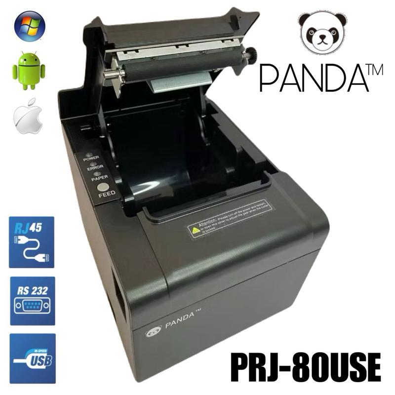 Mini Printer Thermal 80MM Desktop Panda PRJ-80USE ( USB + Serial + Ethernet ) With RJ-11 Paper Label