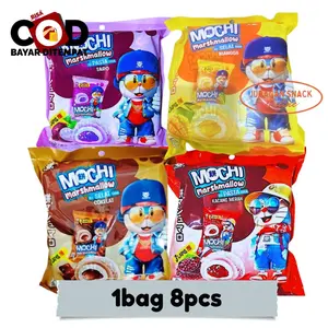 Sidore Mochi Marshmallow isi 8pcs 25gr Moci isi Pasta Mangga Taro Coklat kacang Merah Cemilan Snak Anak Murah Halal