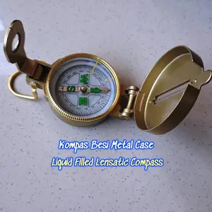 Kompas Besi Metal Case Liquid Filled Lensatic Compass