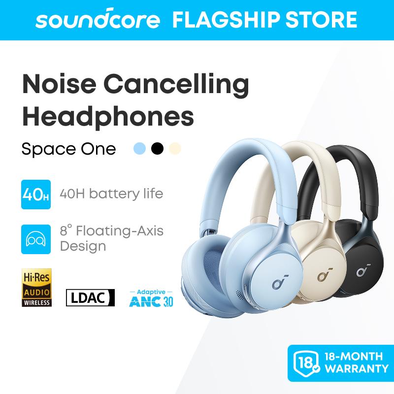 MẪU MỚI Tai nghe Soundcore Space One chống ồn chủ động Giảm tiếng ồn mạnh gấp 2 lần Thời gian phát ANC 40 giờ độ phân giải cao LDAC Vừa vặn thoải mái Cuộc gọi rõ ràng Bluetooth 5.3