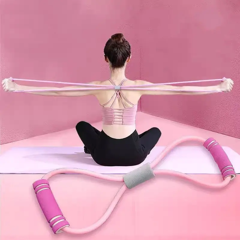 Tali Elastis Yoga Heavy Resistance  Peregangan Bahu Punggung Portable