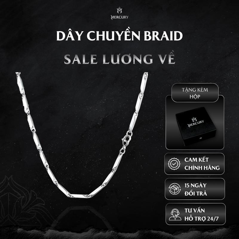  Dây chuyền nam nữ Mercury Braid - Trang sức Phụ kiện thời trang Unisex - Thiết kế Basic cá tính 