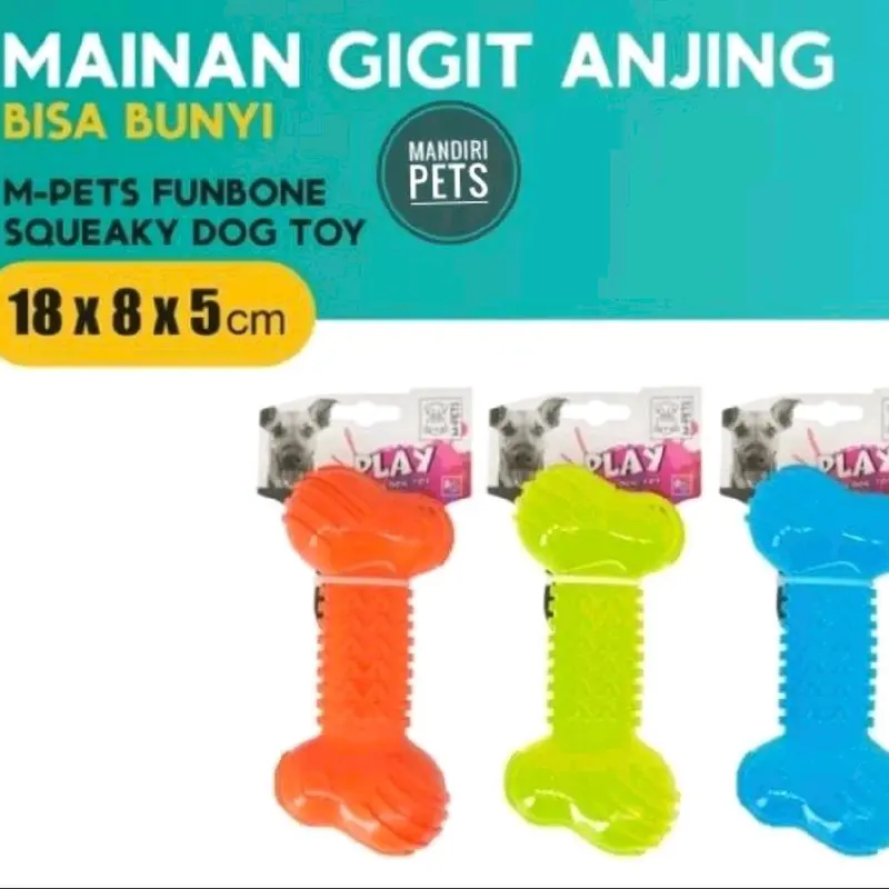 M-Pets Funbone Squeaky Dog Toy - Mainan Anjing Bunyi 4