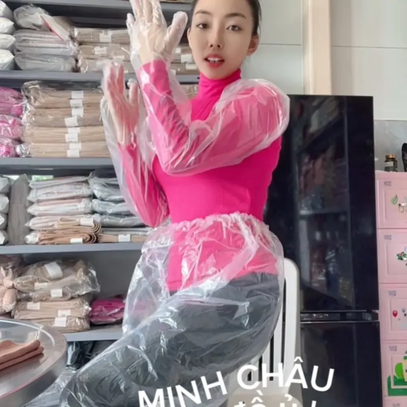 5 Quần Ủ KEM Nilon, quần có dây chun siêu tiện lợi, bọc cả bàn chân 0