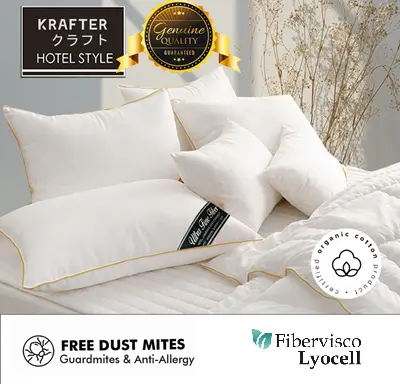 【SG Ready Stock】Fibervisco Lyocell  Japan Gold Label  Luxurious Hotel Silky Fibercell Japan Cumulus 5 Star Hotel Pillow