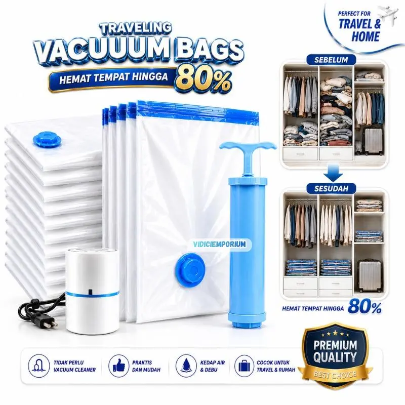 Plastik Vacuum Baju Vacum Bag Alat Vacum Baju Dan Plastik Nya Vacum Baju Pompa Organizer Bag Storage Bag