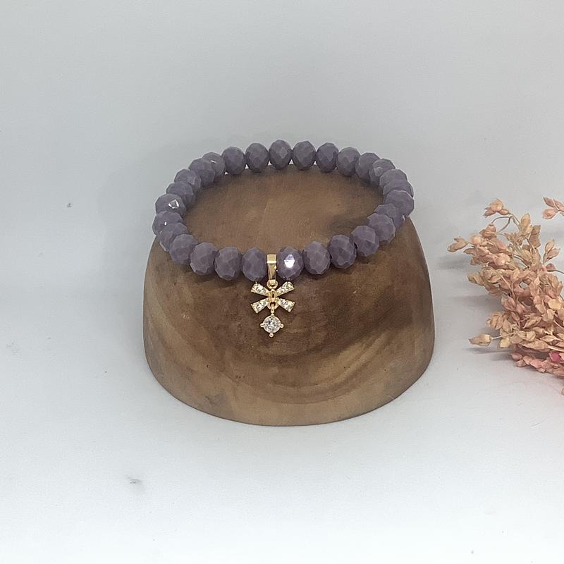 Gelang Crystal Pita Diamond Berlapis Emas Manik-Manik Gelang Batu Cantik Kekinian - Gelang Premium Quality - CC18 5