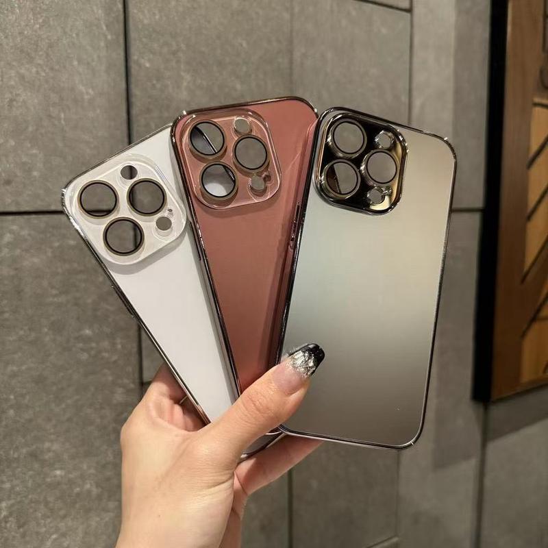 Ốp Lưng Mạ AG Lì, Thiết Kế Sang Trọng, Tương Thích Với iPhone 15 Pro MAX, 11, 12, 13, 14 Plus, Ốp Lưng Chống Sốc Hình Vuông, Có Màng Bảo Vệ Ống Kính Case Phụ Kiện