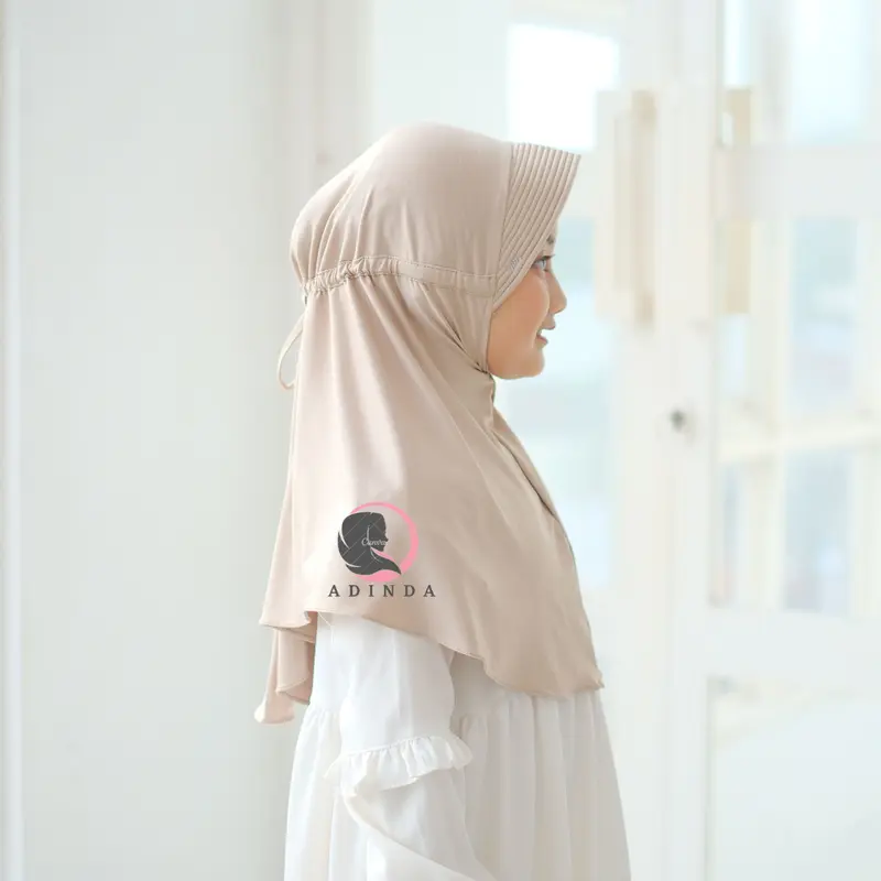 Bergo Serut Anak (SD) | Jilbab Instan Serut Spandex Jersey I Bergo Serut Jokowi I Bergo Serut Adiba 2