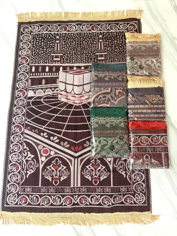 Sajadah Tas Travel Kain Polikatun Rajut Chenil Dewasa Besar Souvenir Oleh Oleh Haji Umroh Sajadah Turki 7