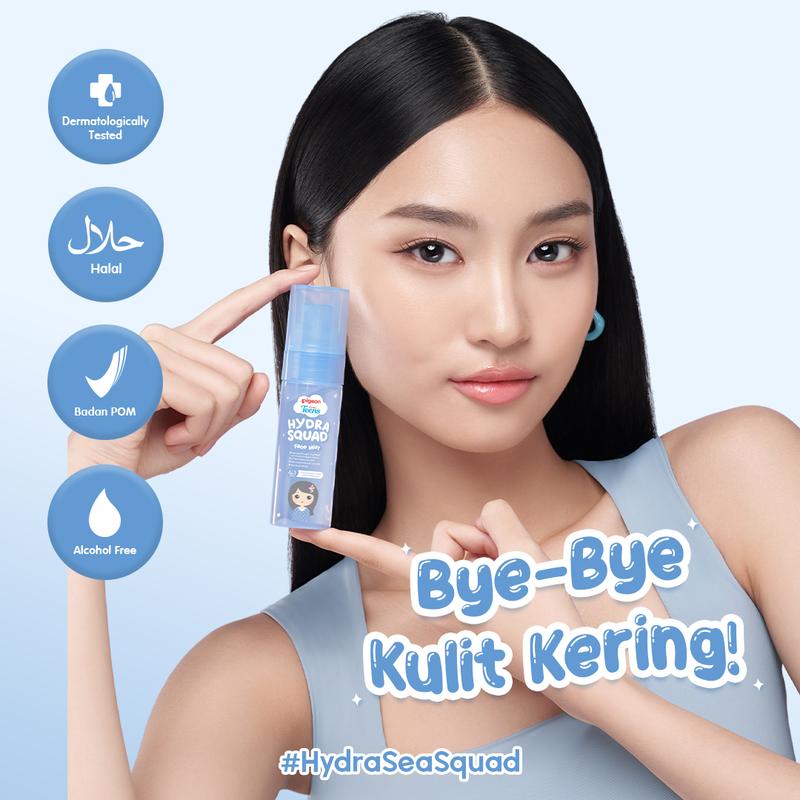 Pigeon Teens Hydra Squad Face Mist 50ml | Skincare Remaja | Ekstra Melembapkan | Hyaluronic Acid & Witch Hazel 5