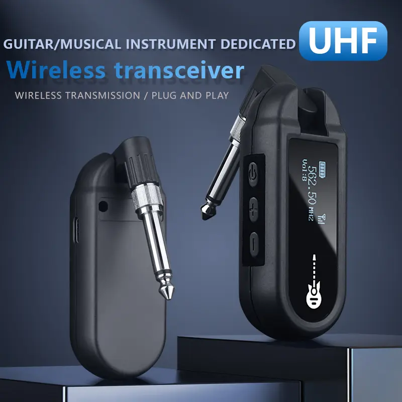 Pemancar mikrofon instrumen gitar listrik penerima peluncuran nirkabel kayu pickup gitar audio bass transmisi pipa rambut mic  suara jernih 1