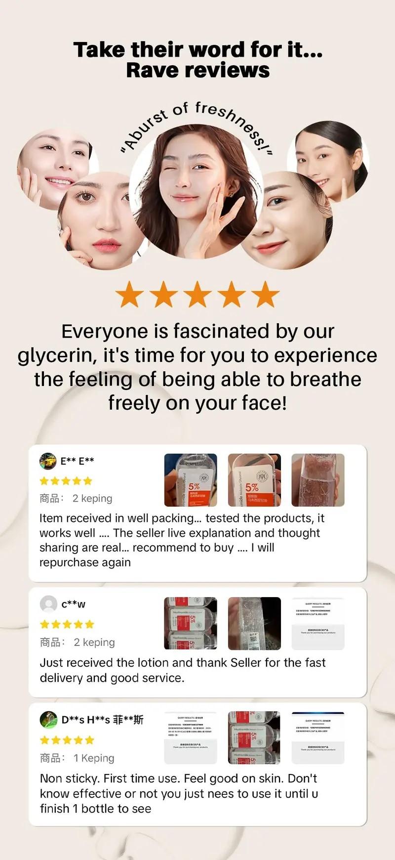 【3 Botol Rp 99.999 | Hemat 19% (Rp 33.333/btl)   】MEET FACE  Losyen Badan Pemutih & Mencerahkan, dengan Niacinamide dan Gliserin, Pelembap Dalam dan Pembaikan Kulit, untuk Kulit Bersinar, Adil dan Licin